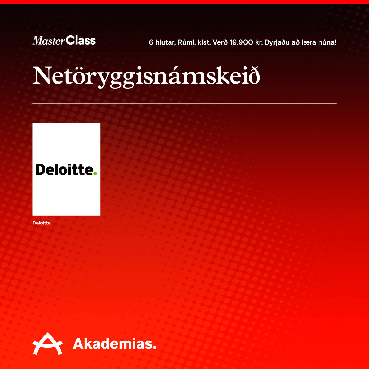 Netöryggisnámskeið með Deloitte